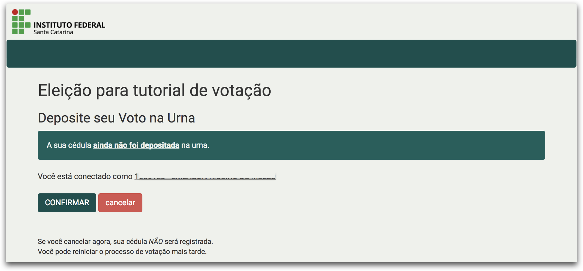 Última chance antes de depositar